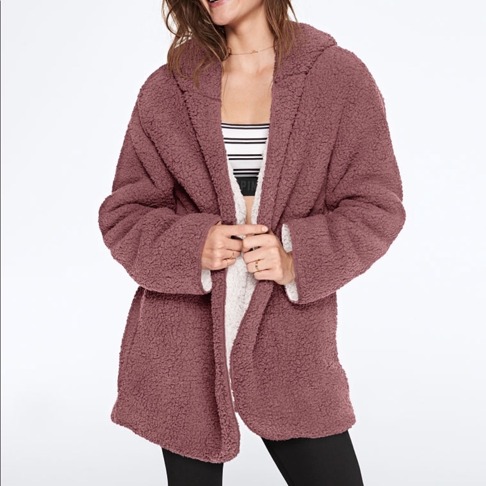 Victoria secret pink Sherpa cardigan